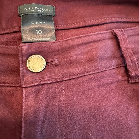 Ann Taylor Factory Burgundy Pants - Picture 6 of 9